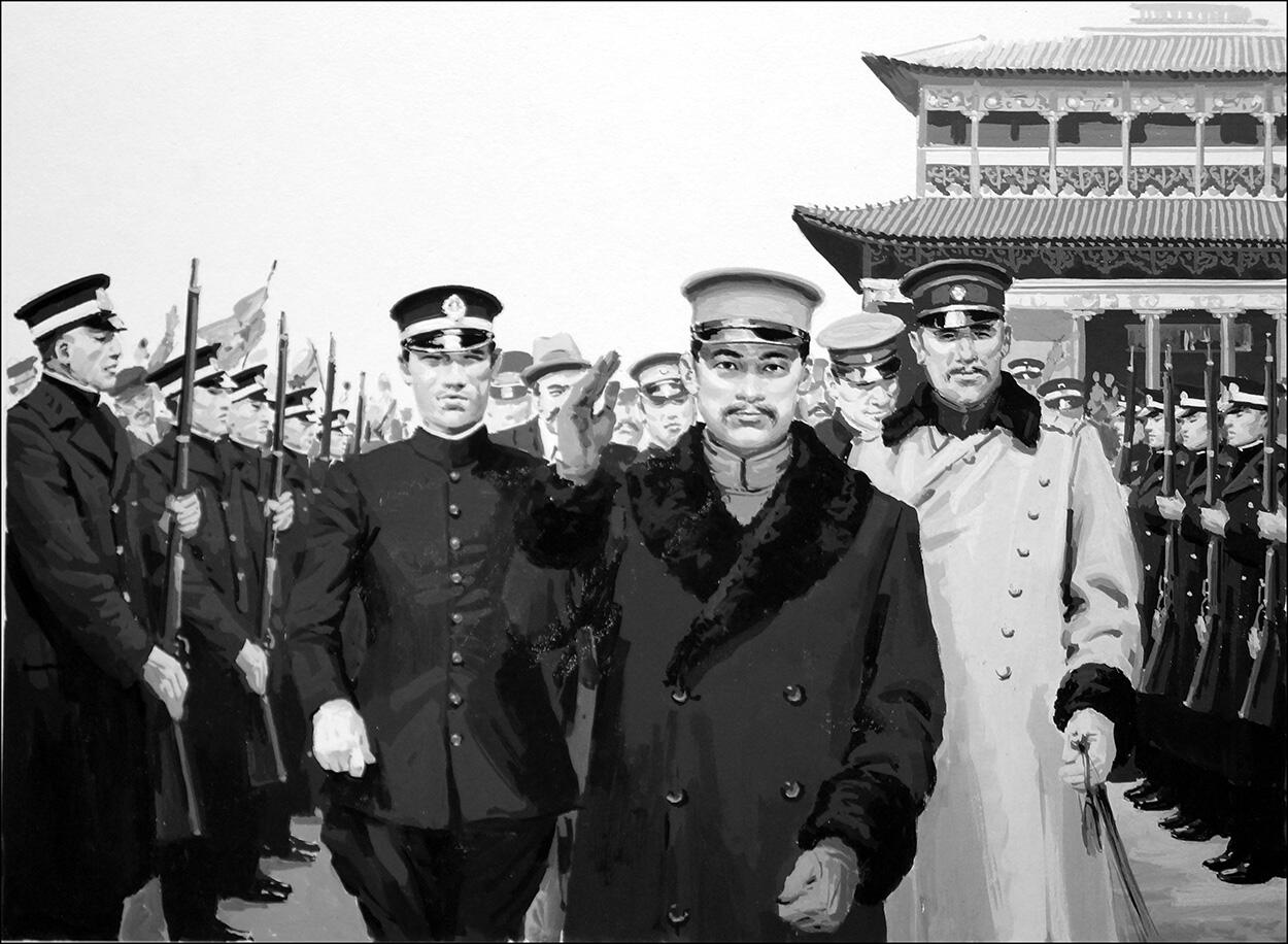 Dr Sun Yat Sen art by John Keay