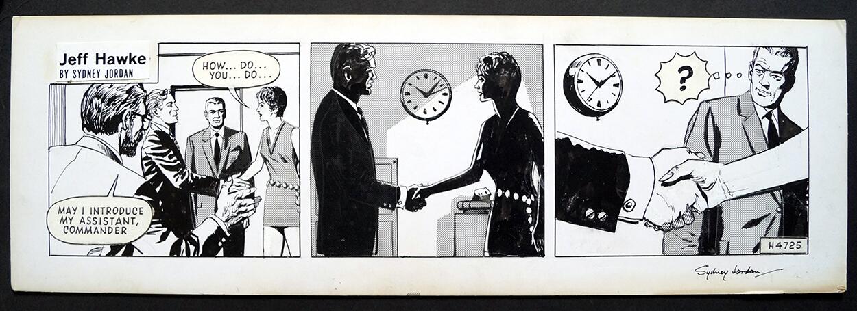 Jeff Hawke daily strip #H425 art by Sydney Jordan