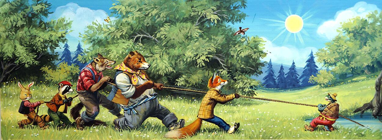 Brer Rabbit: Tug Of War art by Virginio Livraghi