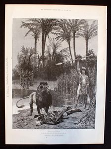 Cleopatra: Lion art by Richard Caton Woodville Jr