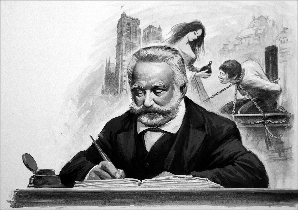Victor Hugo & The Hunchback of Notre Dame art by Ralph Bruce