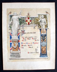 Post Chief Ranger Certificate #1 art by Fortunino Matania