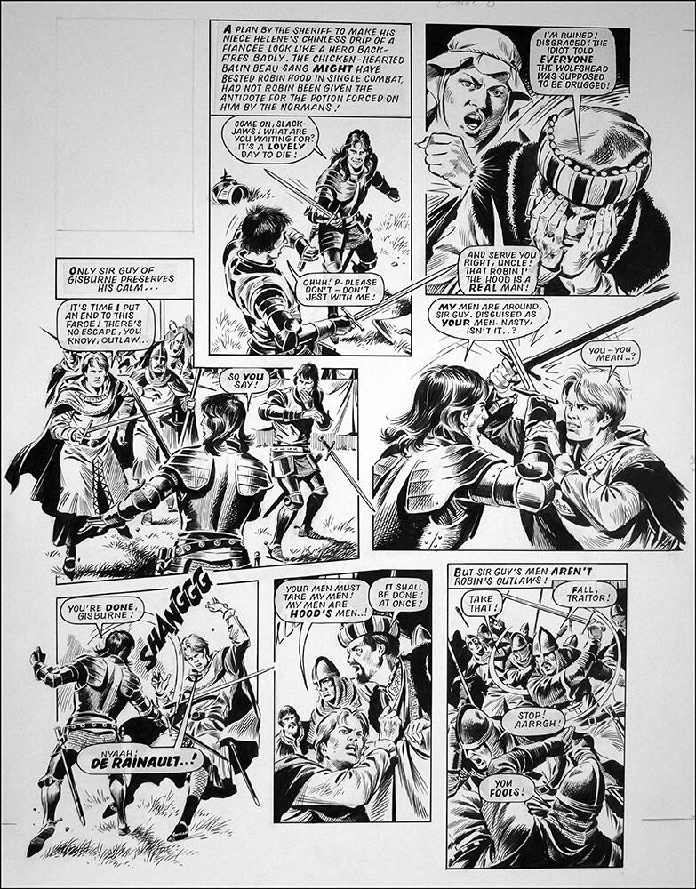 Robin of Sherwood: Duel (TWO pages) art by Mike Noble