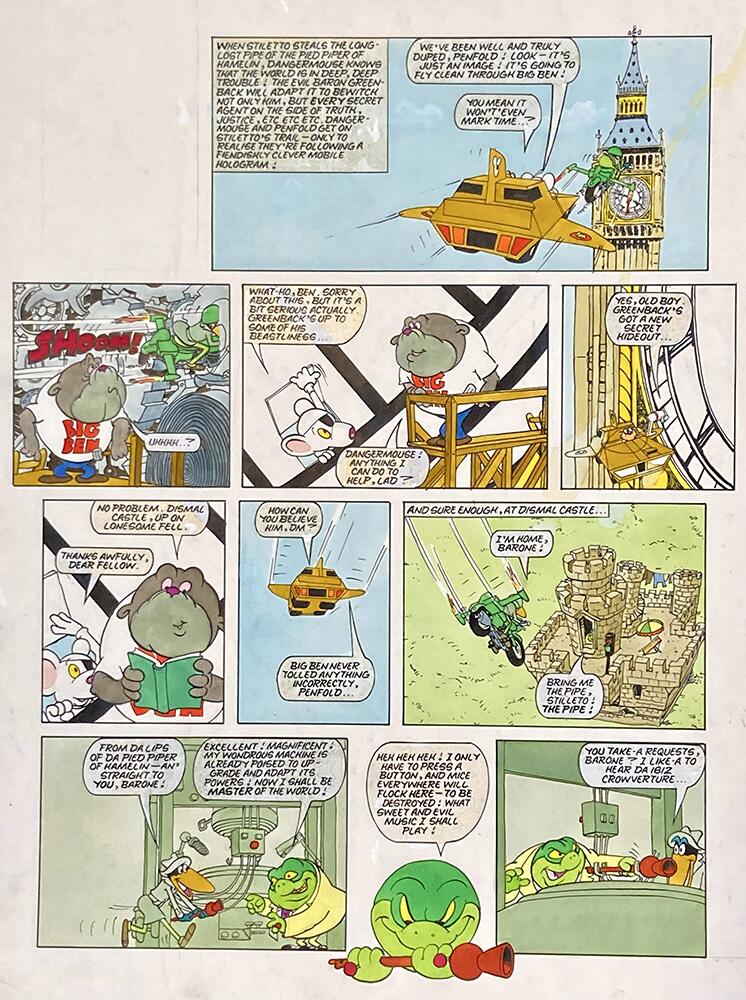 Danger Mouse - Big Ben art by Arthur Ranson