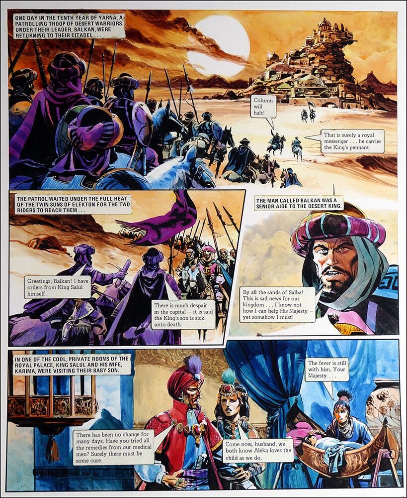 Trigan Empire: Mercy Mission (13 Feb 1982) (TWO pages) art by Gerry Wood