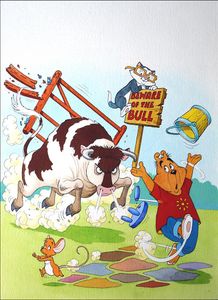 Beware of the Bull art by Peter Woolcock