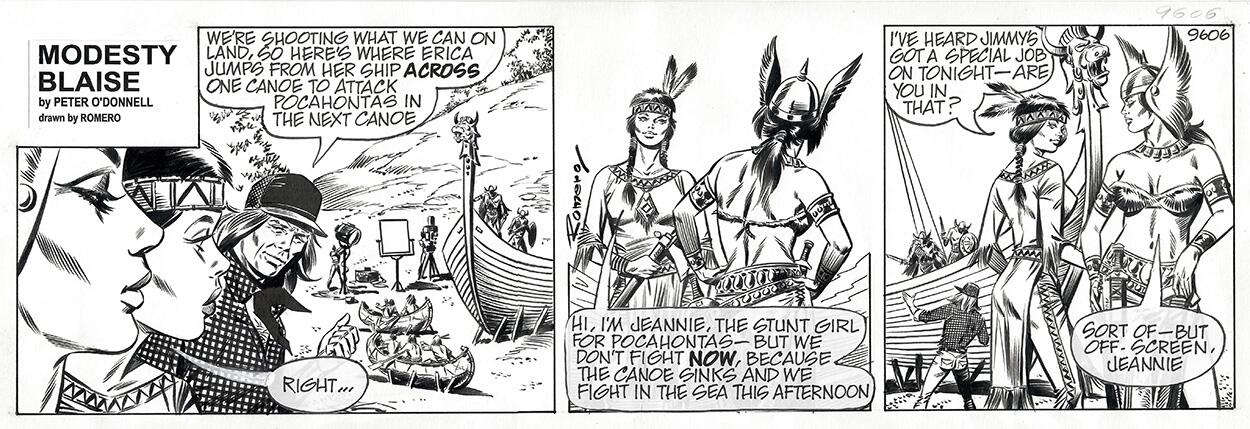 Modesty Blaise daily strip #9606 - The Stunt Girl art by Enric Badia Romero