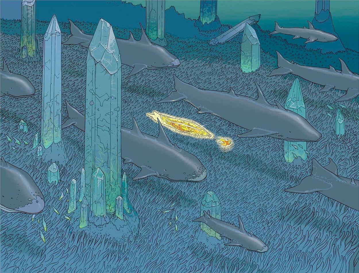 Crystal Sea art by Moebius (Jean Giraud)