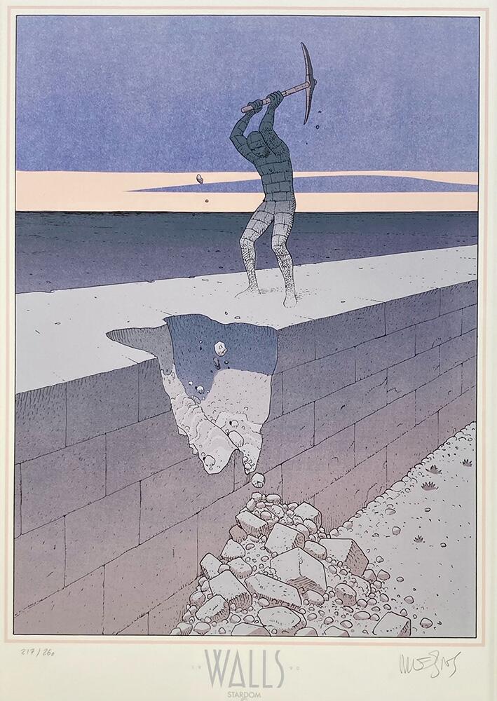 complete print with artist's signature art by Moebius (Jean Giraud)