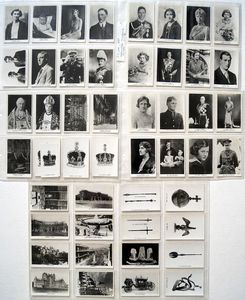 Complete Set of 48 'King George VI Coronation Souvenirs' R. J. Lea Cigarette Cards (1937)