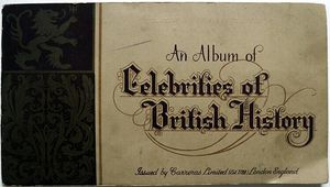 Complete Set of 50 'Celebrities Of British History' Carreras Cigarette Cards in album (1935)