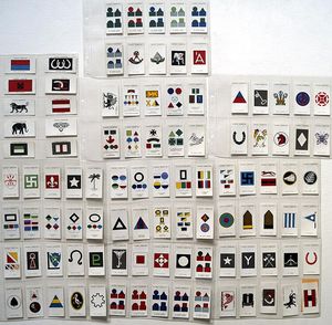 Complete Set of 100 'Army Corps and Divisional Signs: 1914 - 1918 (#51 - #150)' John Player & Sons Cigarette Cards (1925)