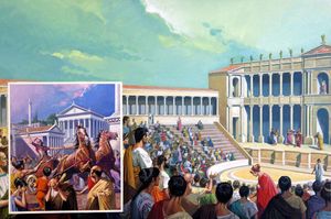 Ancient Roman Theatre art by Severino Baraldi