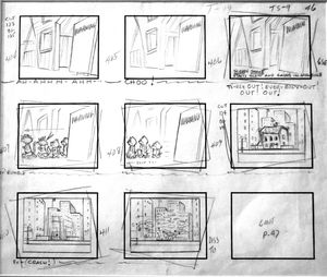 Top Cat Storyboard Sequence 1 art by Hanna-Barbera