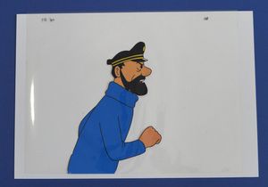 Captain Haddock Cel art by Belvision Studios (after Hergé)