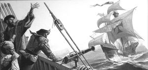 Ferdinand de Magellan in 1520 art by Severino Baraldi