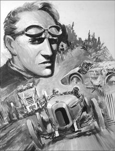 Henry Segrave - 200 MPH Master art by Graham Coton