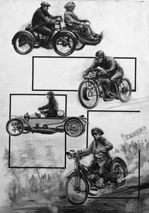 Power on Two Wheels: early motorbikes art by Graham Coton