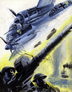 War Picture Library cover #614  'Thru' Fire and Water' art by Graham Coton