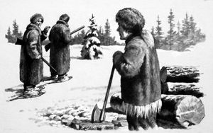Fort Albany Quebec Trappers art by Cecil Doughty