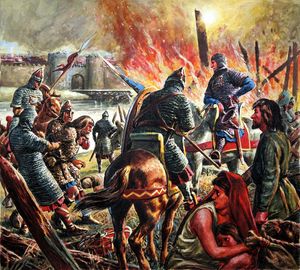 The Conqueror Comes to London art by Cecil Doughty