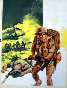 Gunflash Cover artwork War Picture Library 157 art by Pino Dell'Orco