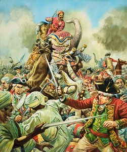 Robert Clive And The Battle Of Arcot art by Cecil Doughty
