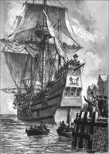 The Golden Hind Sets Sail 1 art by Cecil Doughty