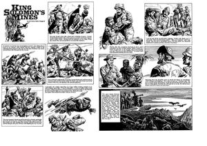 King Solomon's Mines Pages 21 and 22 (two pages) art by Cecil Doughty