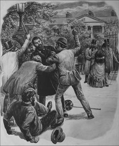 The Phoenix Park Murders of 1882 art by Cecil Doughty