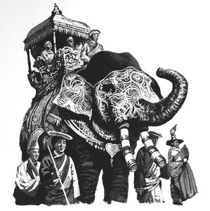 The King of Nepal art by Harry Green