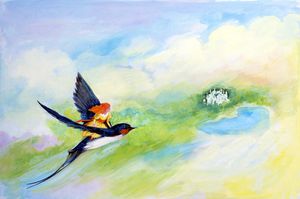 Thumbelina - A New Start art by Gwen Green