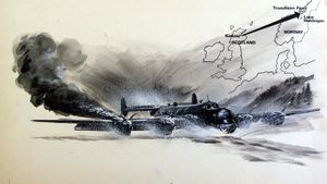 The Last Surviving Halifax Bomber from World War Two art by Wilf Hardy