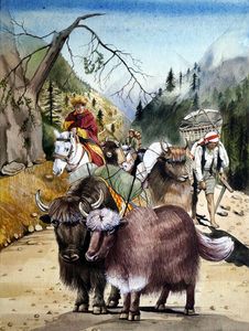 Yaks art by Richard Hook