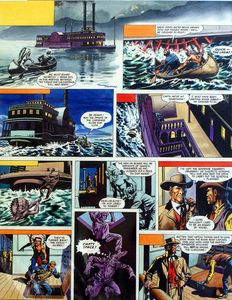 Blackbow: Trapped on the Riverboat art by Frank Humphris