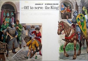 Growing Up in Norman England: Off to Serve the King art by Peter Jackson