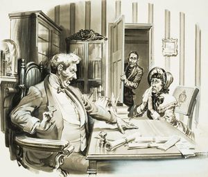 Miss Witherfield Keeps A Secret art by Barrie Linklater