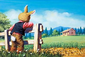 Brer Rabbit at the Carrot Patch art by Virginio Livraghi
