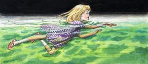 Alice Swimming through her Tears: Alice in Wonderland 12 art by Philip Mendoza