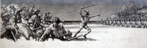 Australian Convict Rebellion art by John Millar Watt