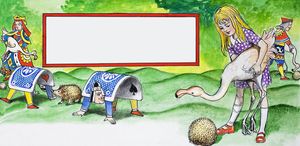 Playing Croquet with a Flamingo: Alice in Wonderland 50 art by Philip Mendoza