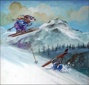 Downhill Flyer art by Philip Mendoza