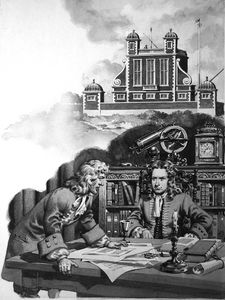 Edmond Halley and Isaac Newton art by Patrick Nicolle