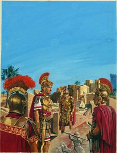 Romans in Babylon art by Roger Payne