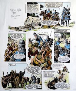 Robin of Sherwood (very first page): Grovelling art by Mike Noble and Arthur Ranson