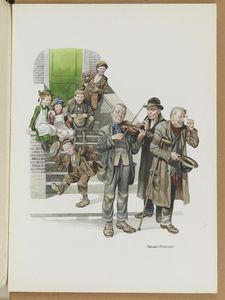 Street Musicians art by Ron Embleton