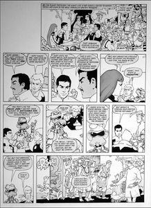Galaxy Rangers: I Think We're Alone Now (TWO pages) art by Arthur Ranson