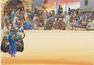 Far East Market Town art by Ron Embleton