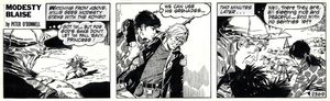 Modesty Blaise strip 2369 - Use his Grenades art by Enric Badia Romero