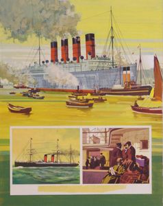 R.M.S. Mauretania art by Ferdinando Tacconi